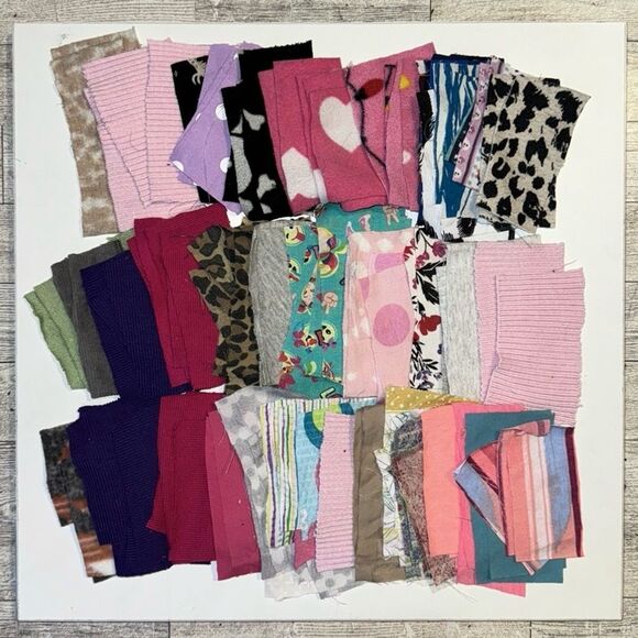 Mixed Media, Rectangular, 3”x6”, Fabric Scrap Bundle, B2 - Picture 1 of 10